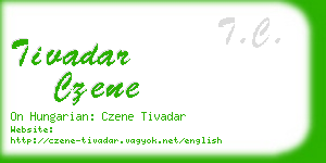 tivadar czene business card